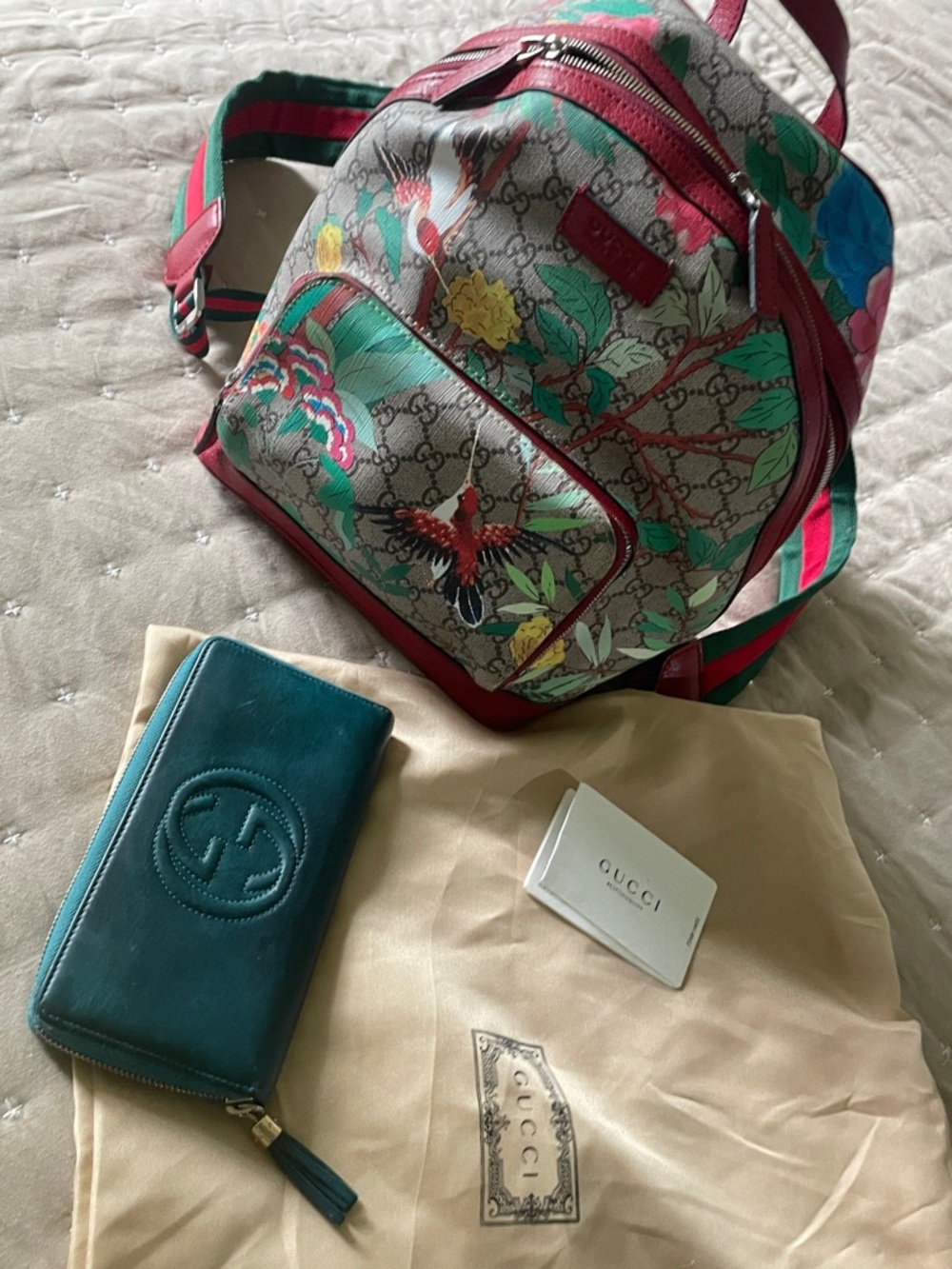 Gucci matching SET backpack and wallet!